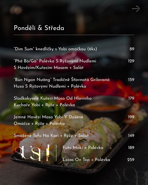 yobi pardubice|Menu